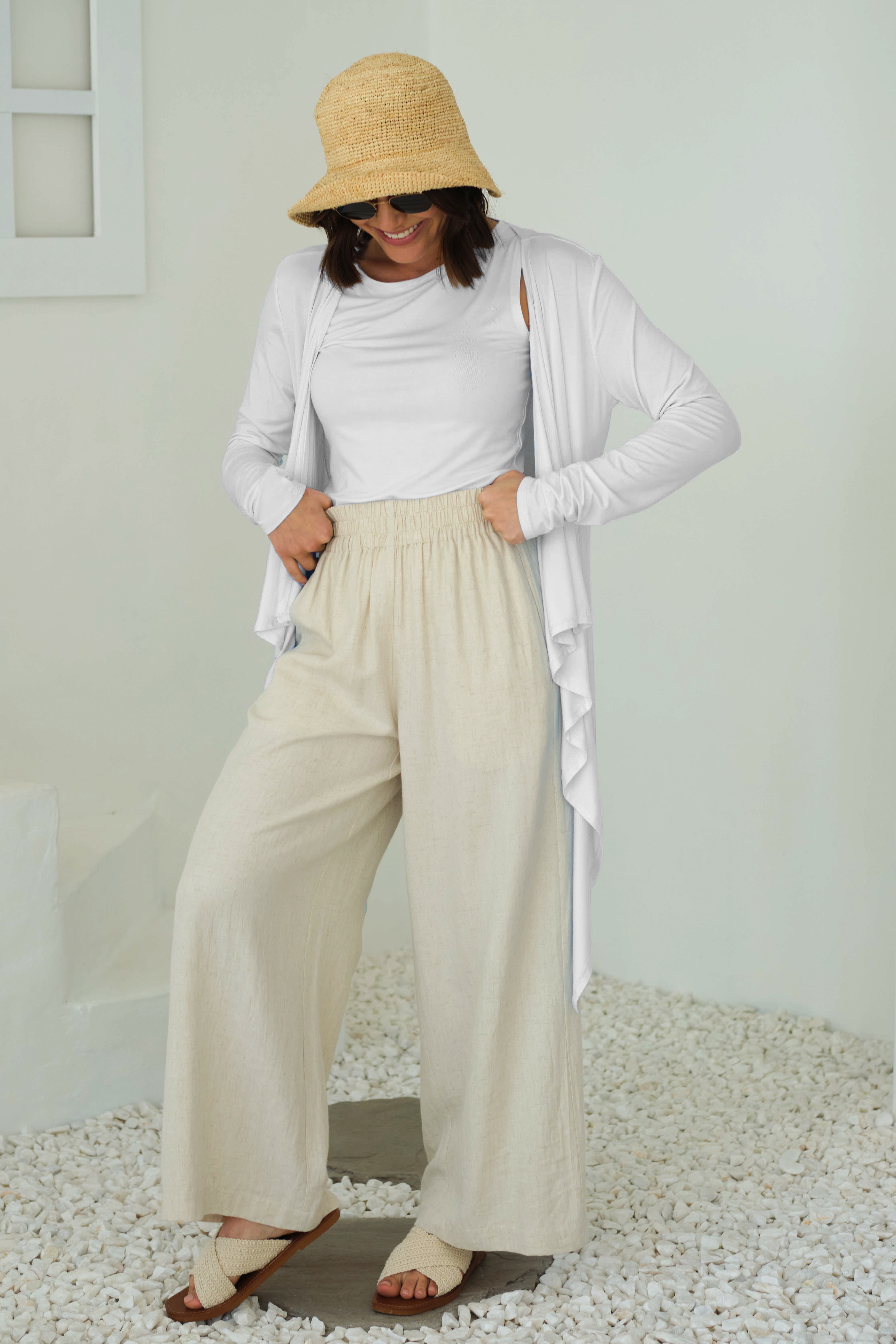 Waterfall Cardigan - White