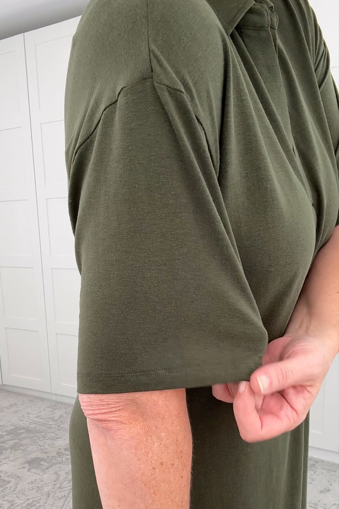 Bamboo Linen Vivienne Dress - Moss