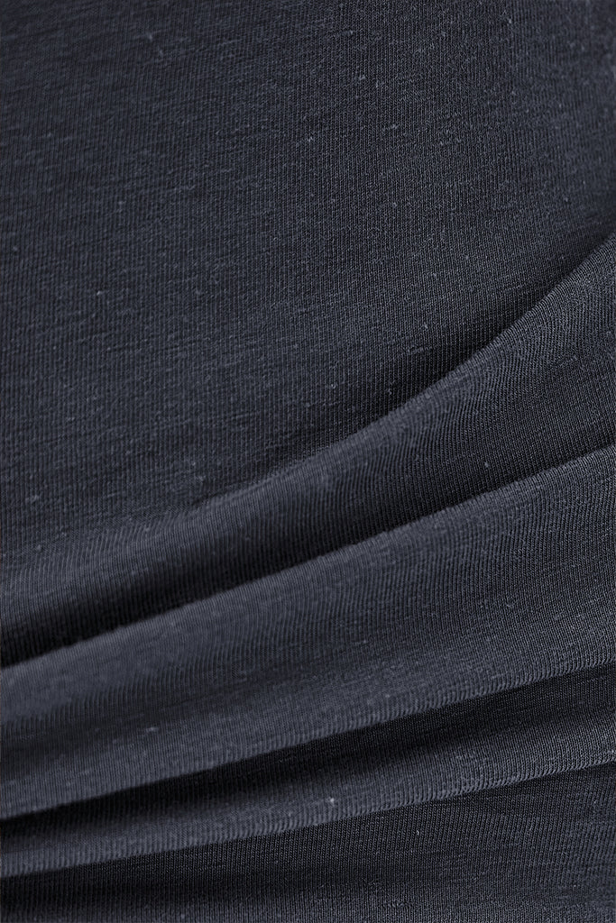 Close up of bamboo-linen fabric, featuring uneven texture