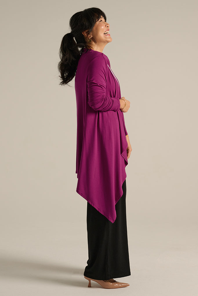 Waterfall Cardigan - Berry