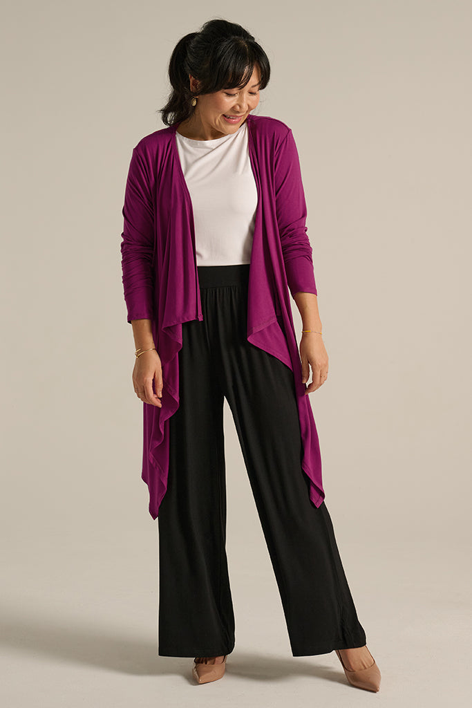 Waterfall Cardigan - Berry
