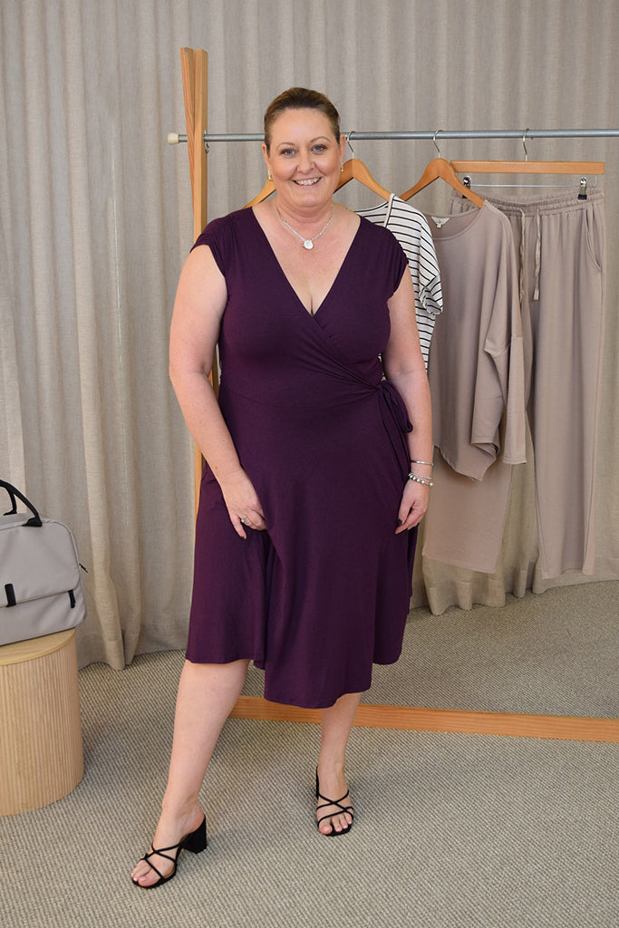 Wrap Dress - Plum