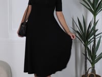 Elegant bamboo midi dress ideal for travel.