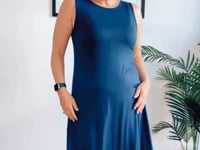 Soft and breathable Navy Dress designed with relaxed fit and UPF 50+ sun protection
