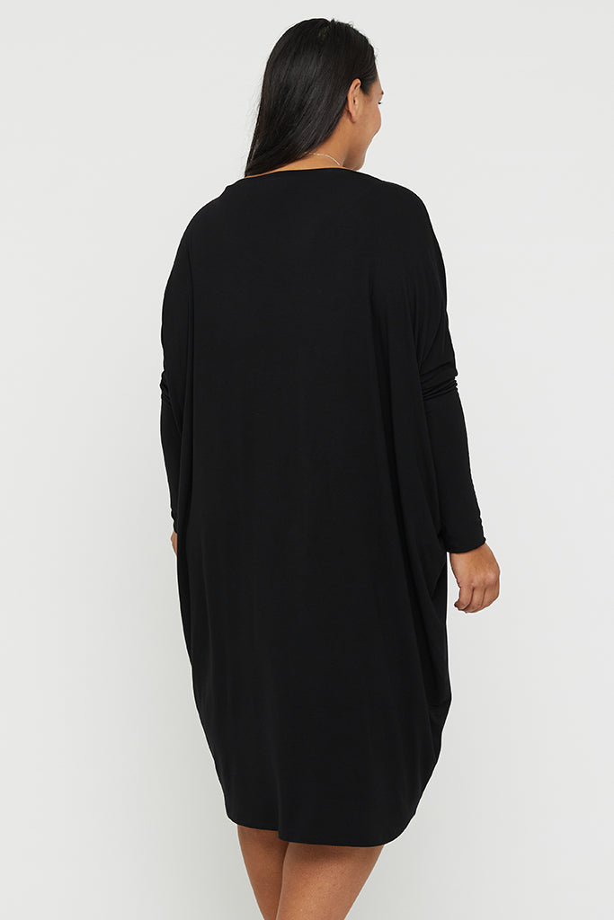 Lightweight black bamboo dress