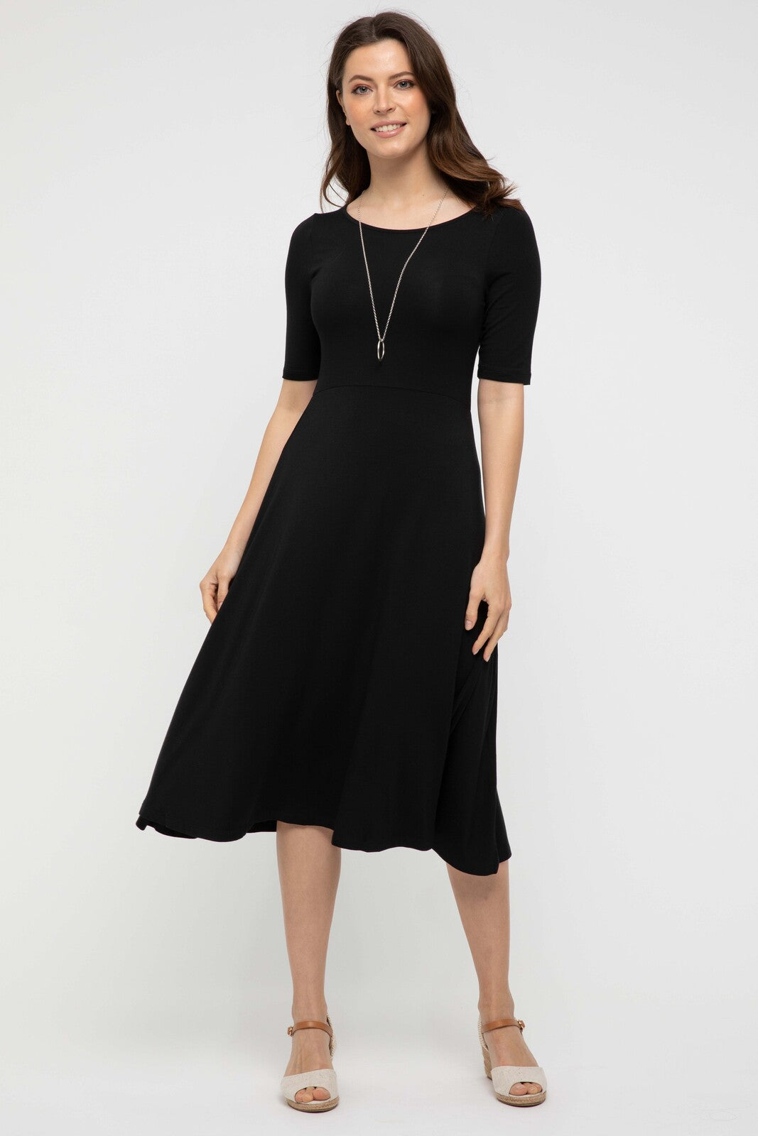 Lightweight black bamboo dress