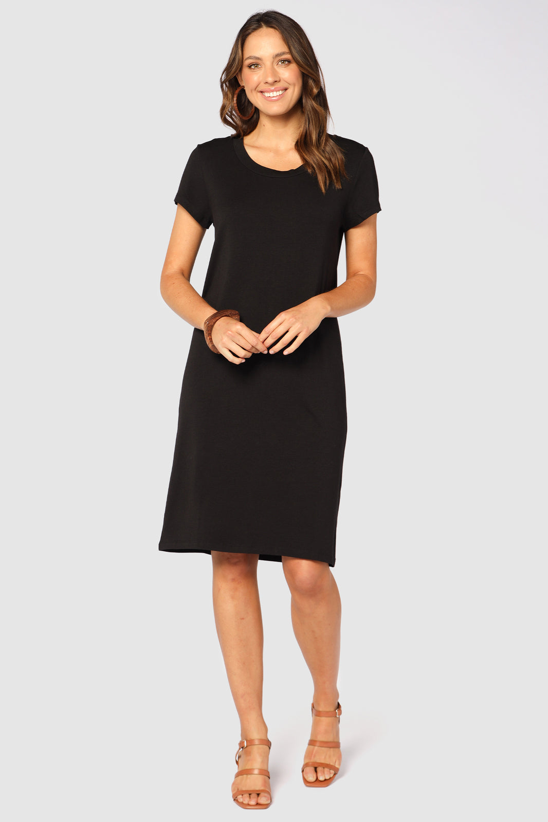 T-shirt style dress in bamboo fabric – breathable and gentle on sensitive skin