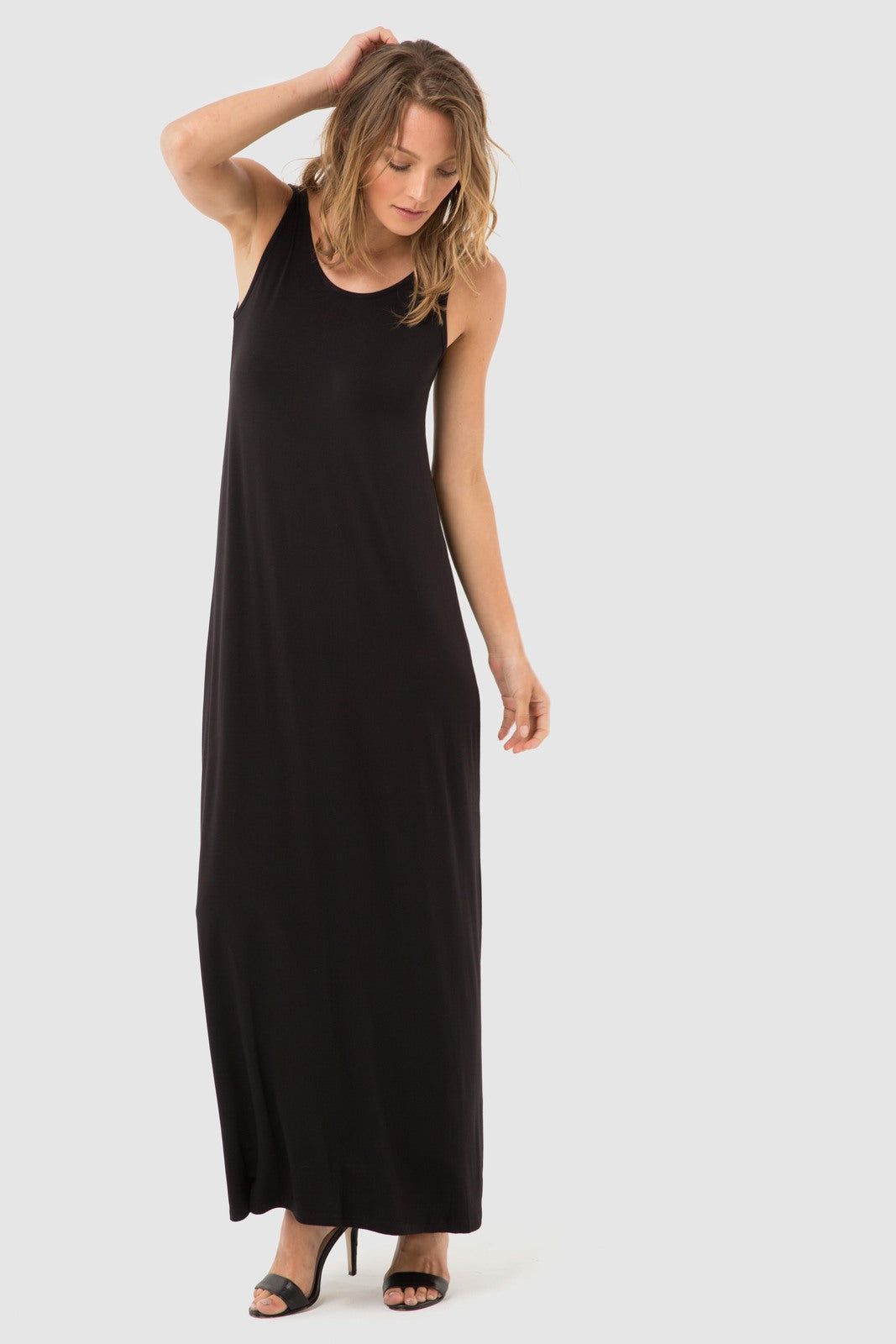 Bamboo Maxi Dress - Black