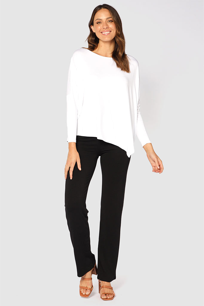 long bamboo pants in black