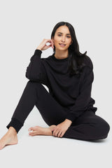 Bamboo Slouch Trackpant - Black