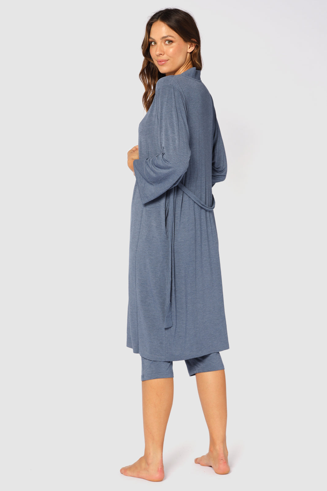 Back view of twilight sleepwear robe with wide sleeves