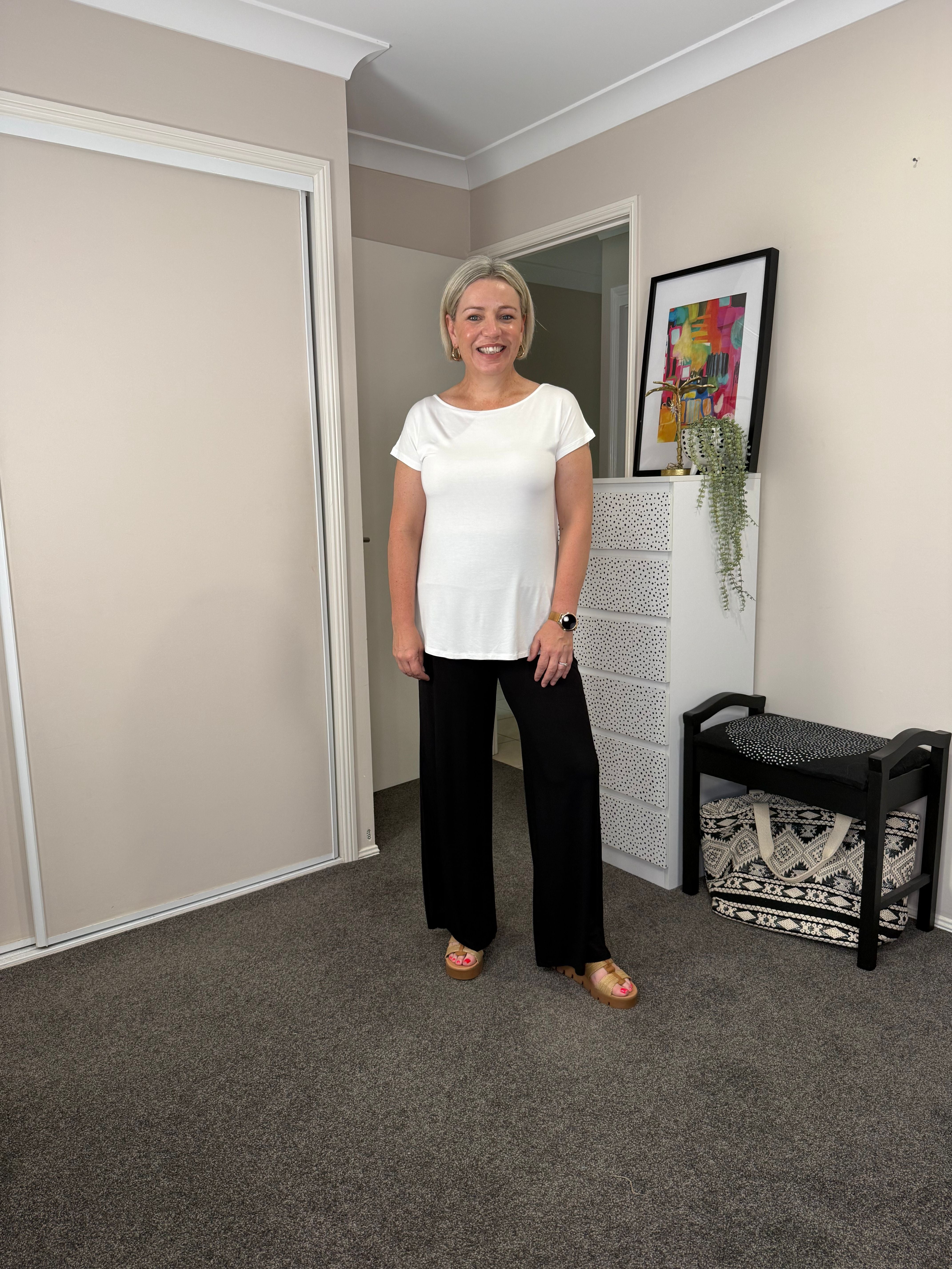 Pia Bamboo Tee - White