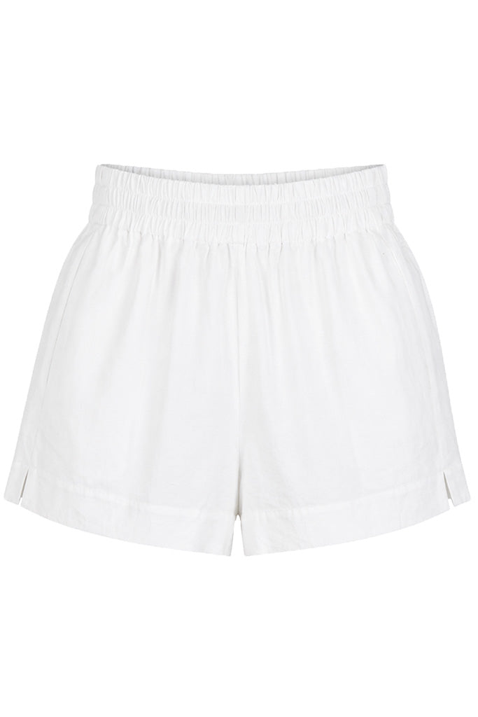 Bamboo Linen Shorts - White