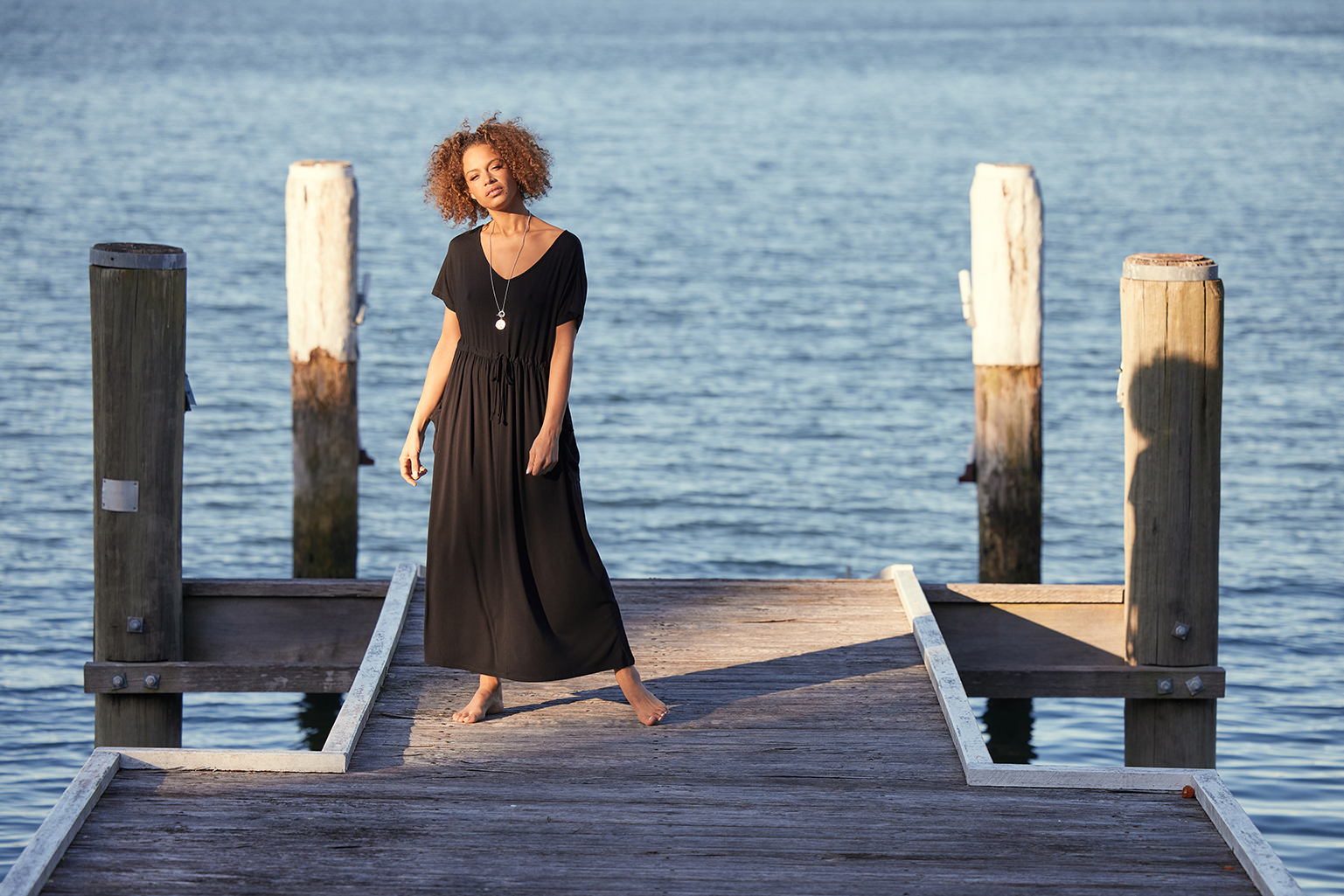 Black beach dresses sales