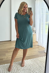 Beth Bamboo Dress - Silver Pine