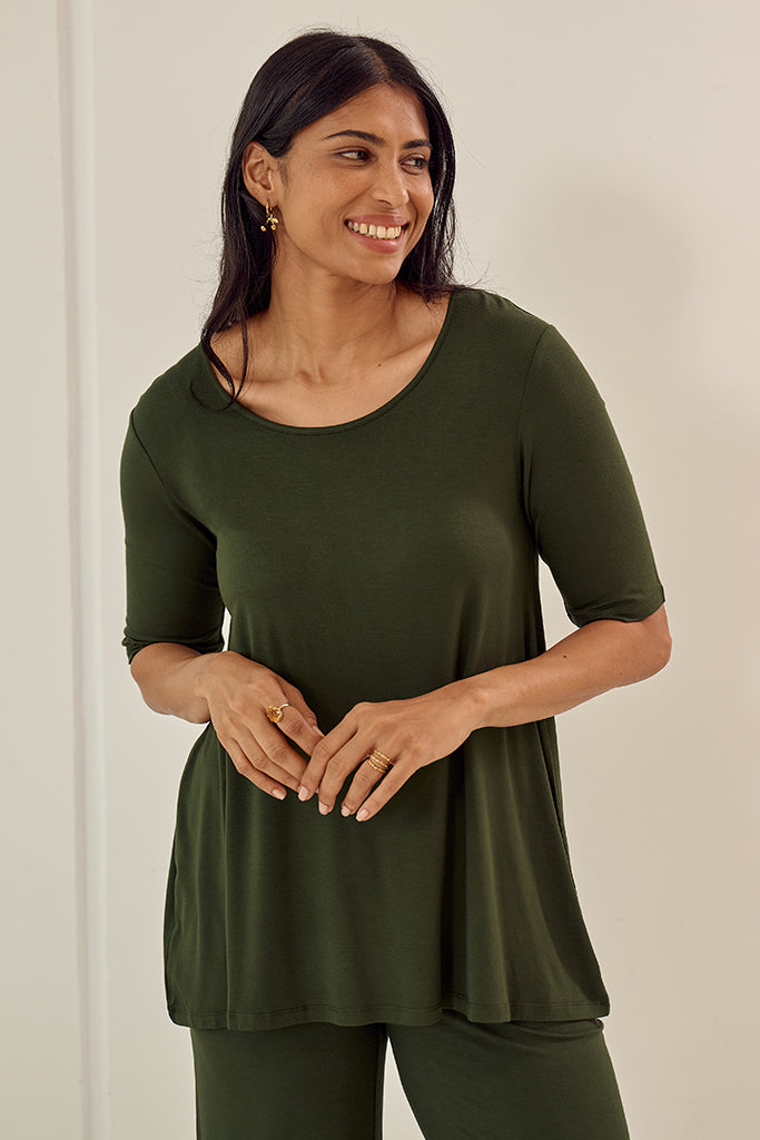 Carter Tunic Top - Moss