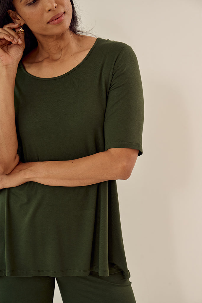 Carter Tunic Top - Moss
