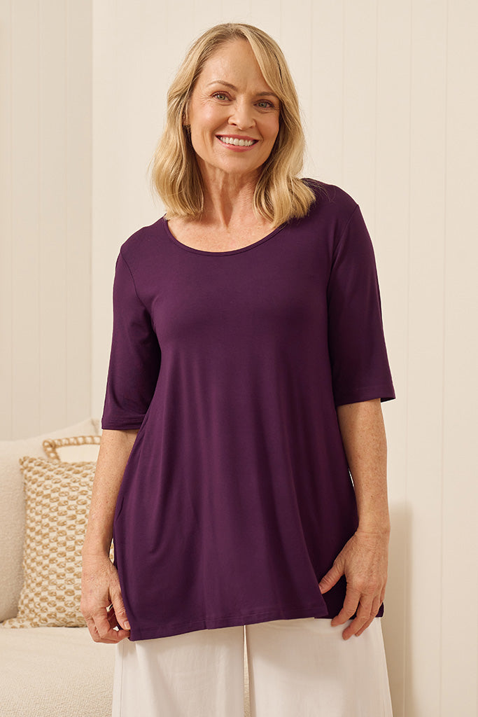 Carter Tunic Top - Plum