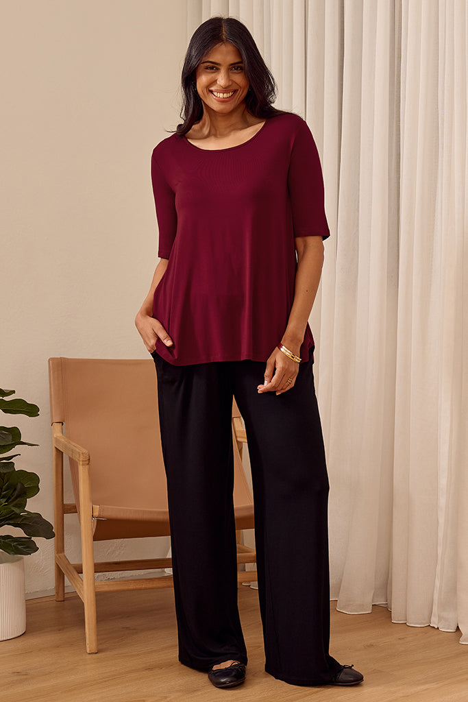 Carter Tunic Top - Rich Red