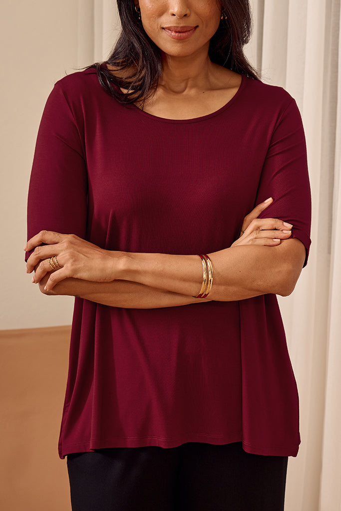 Carter Tunic Top - Rich Red