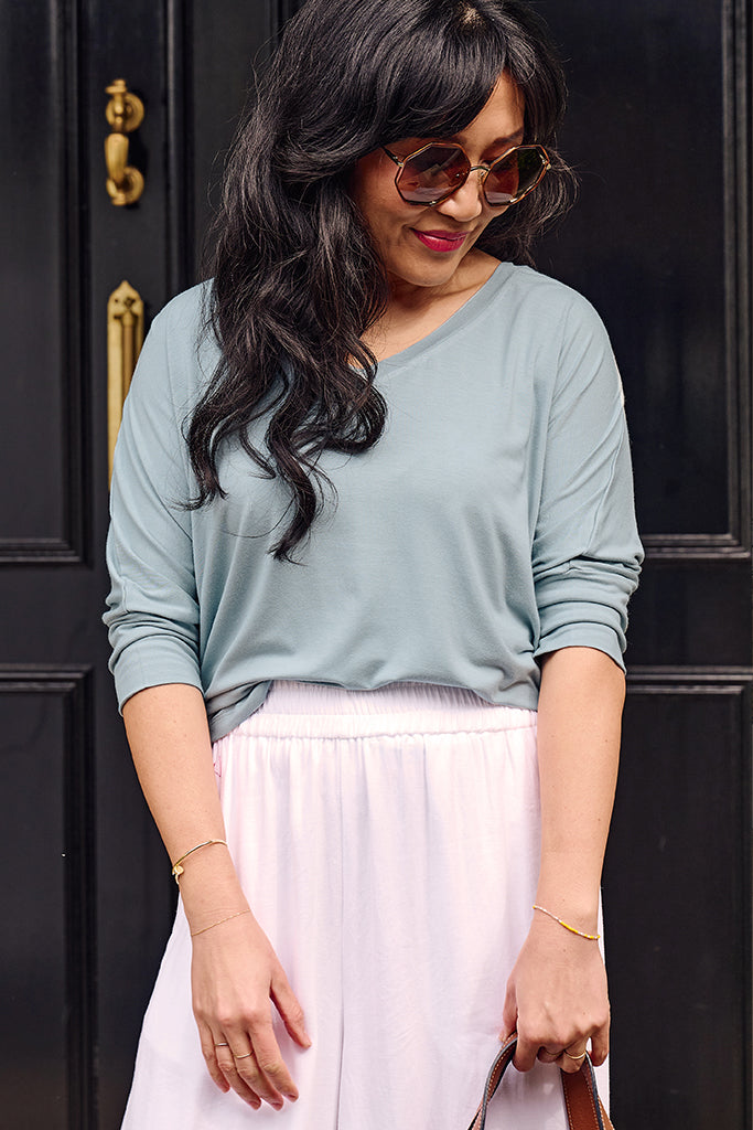 Dolman Sleeve Top - Steel Blue