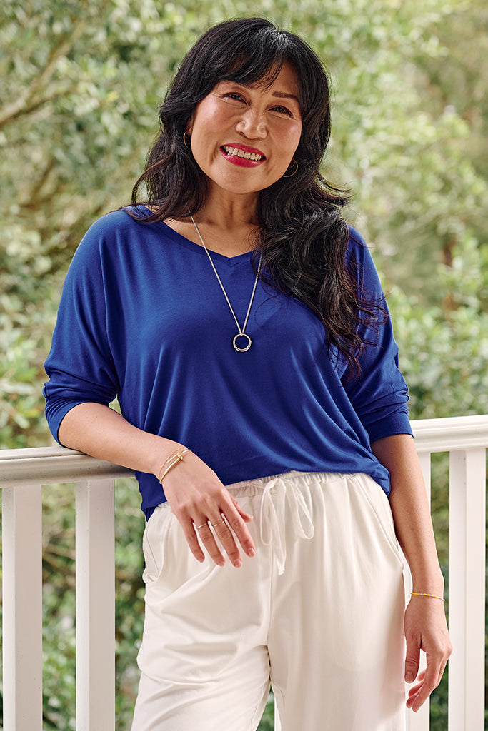 Dolman Sleeve Top - Cobalt