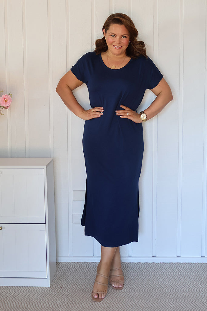 Elsie Dress - Navy