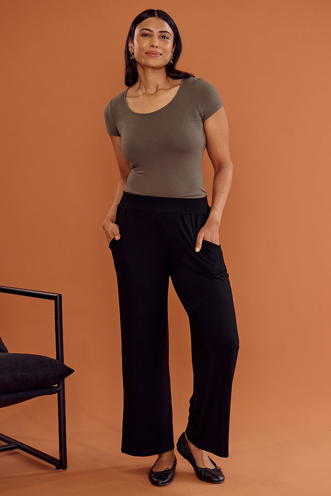 Essential Scoop Tee - Slate