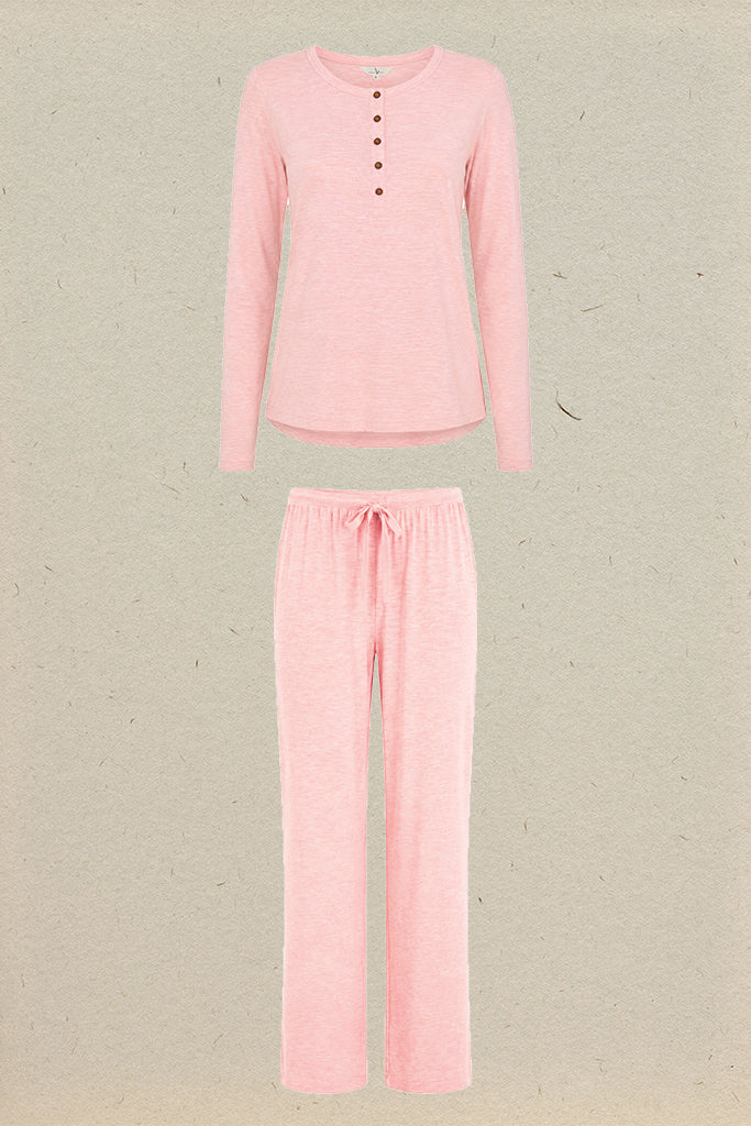 Henley PJ Set - Rose