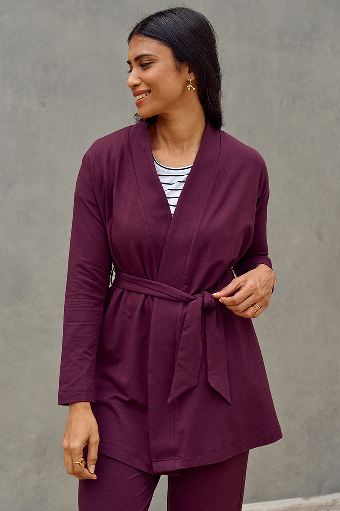 Jamie Cardigan - Burgundy