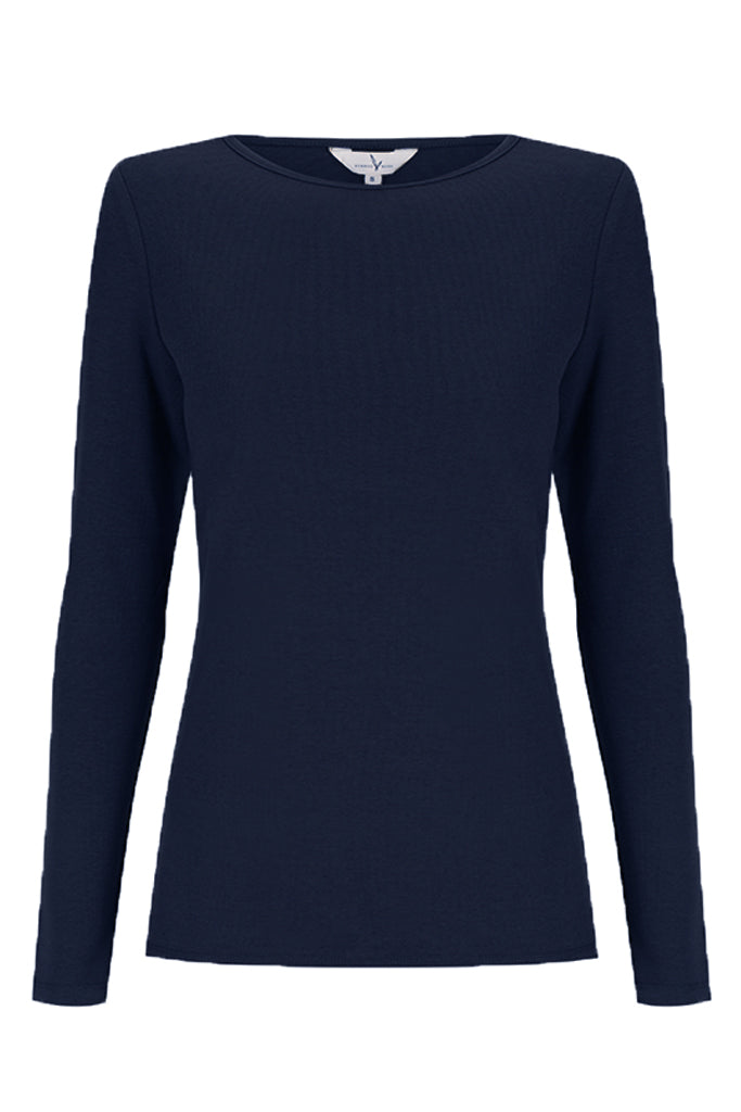 Long Sleeve Crew Neck - Dark Navy