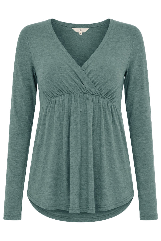 Cross Front PJ Set - Moss