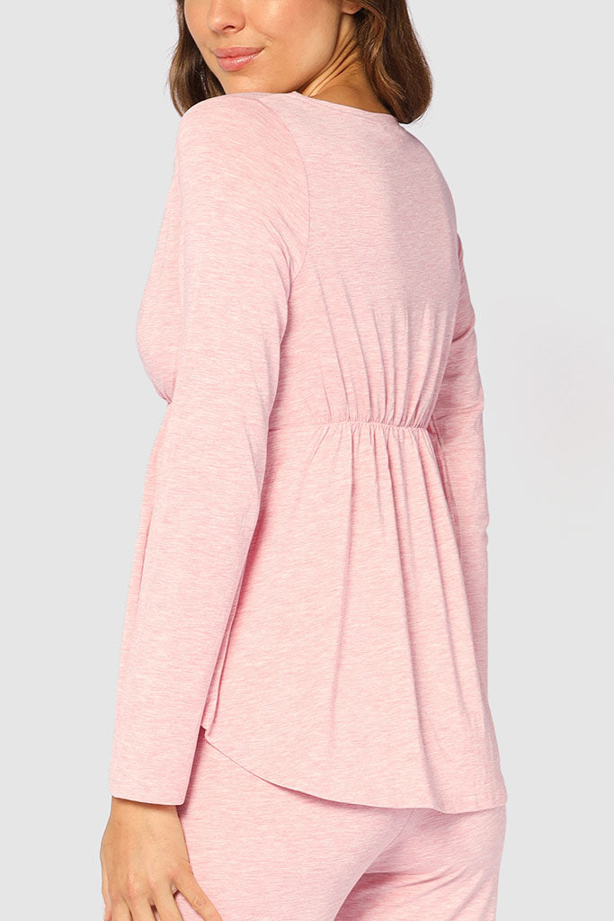Cross Front PJ Set - Rose