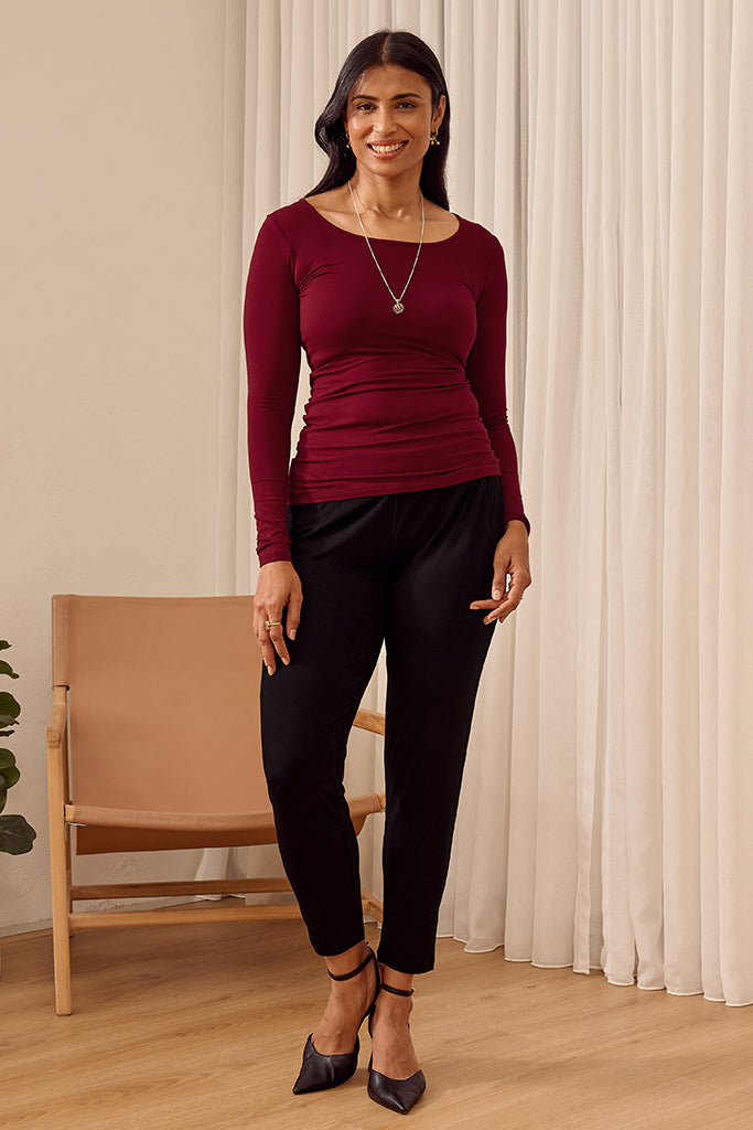 L/S Layering Top - Rich Red