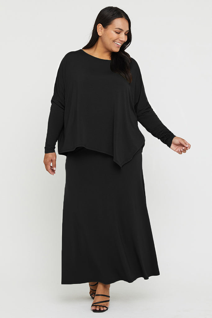 Lana Long Skirt - Vintage Black