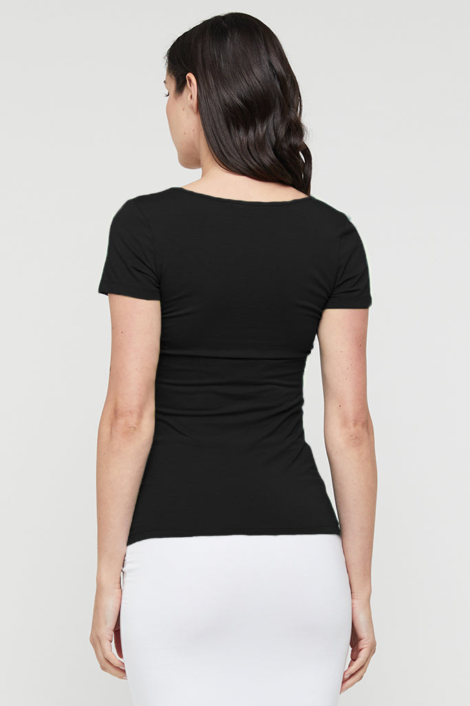 Essential Scoop Tee - Vintage Black