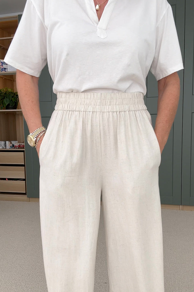 Bamboo Linen Pants - Sand