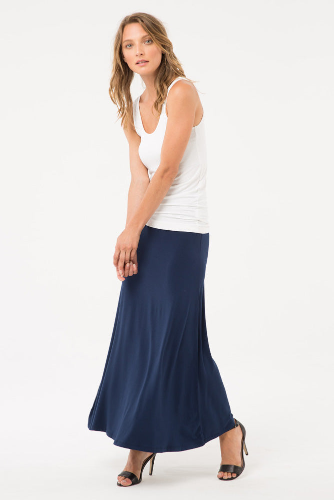 Lana Long Skirt - Navy
