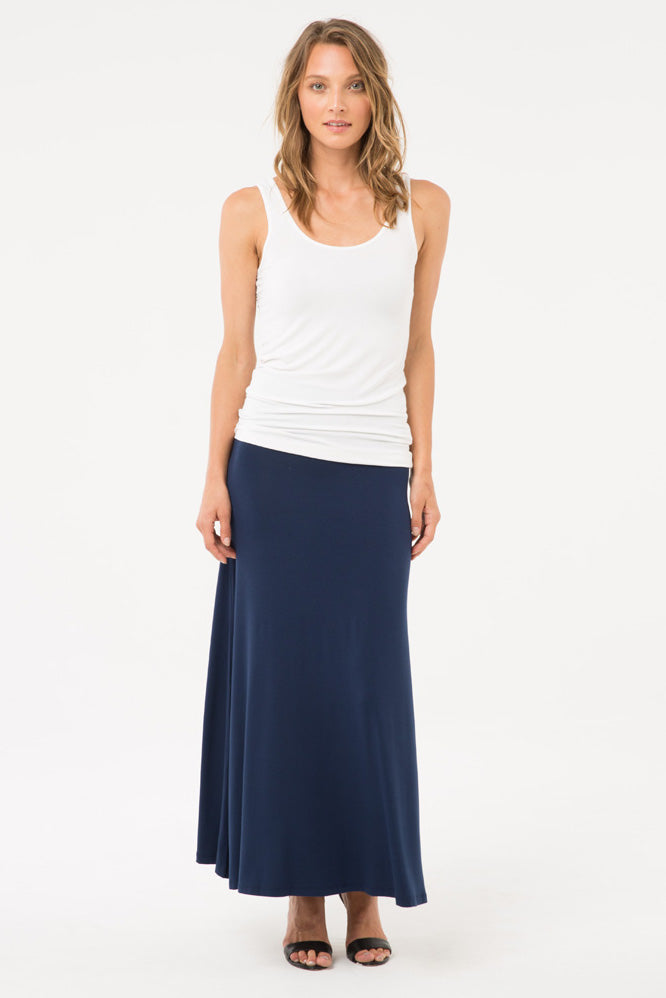 Lana Long Skirt - Navy