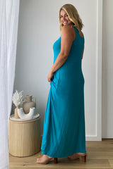 Bamboo Maxi Dress - Teal