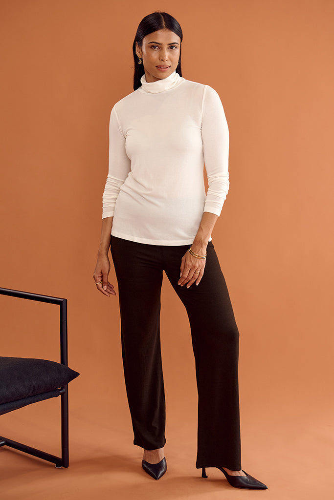 Maya Turtle Neck Knit - Cream