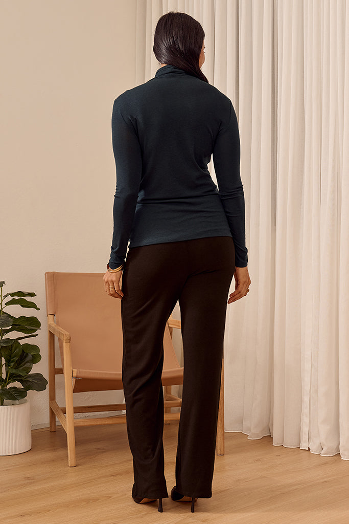 Maya Turtle Neck Knit - Petrol