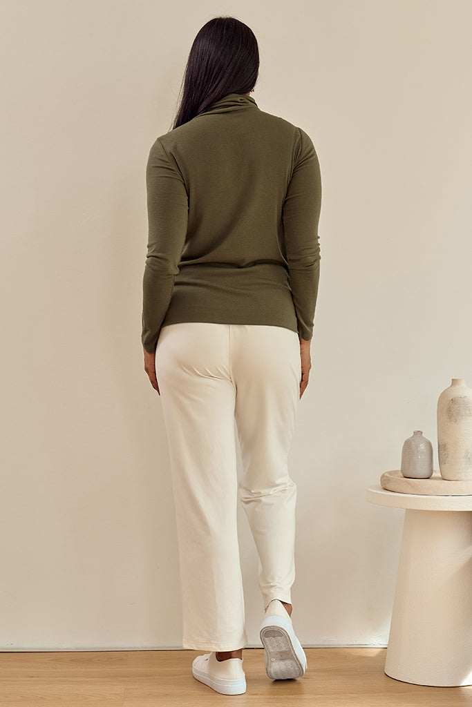 Maya Turtle Neck Knit - Khaki