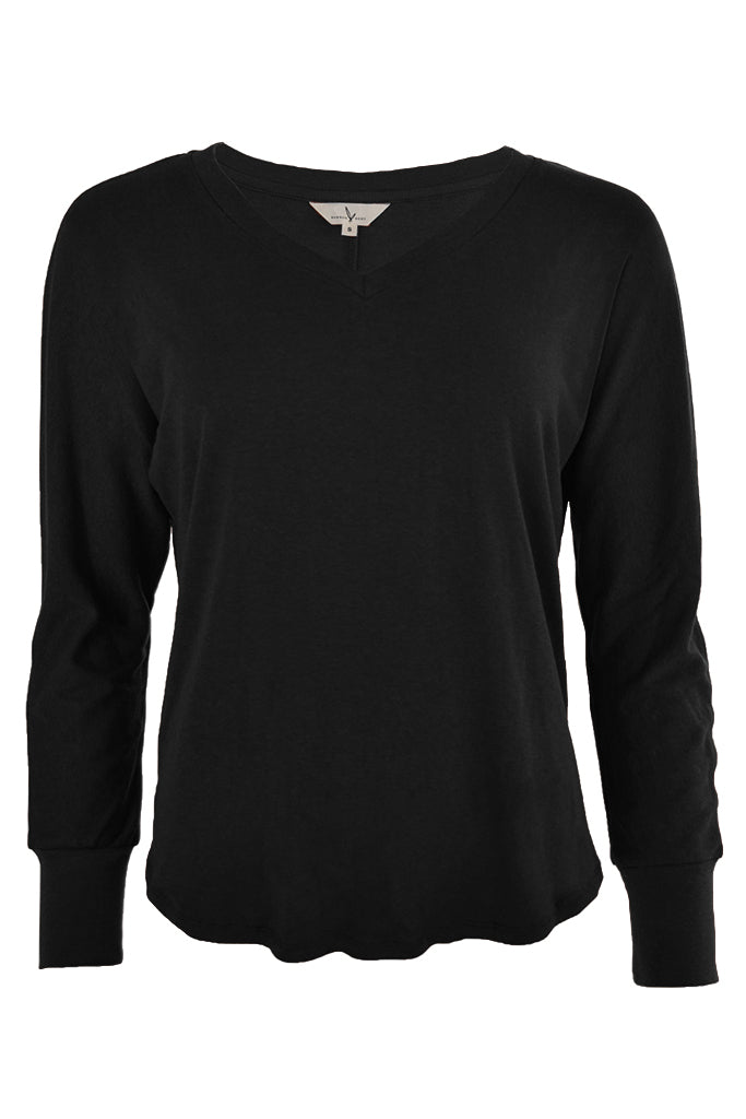 Nell Dolman Sleeve Knit Top - Black