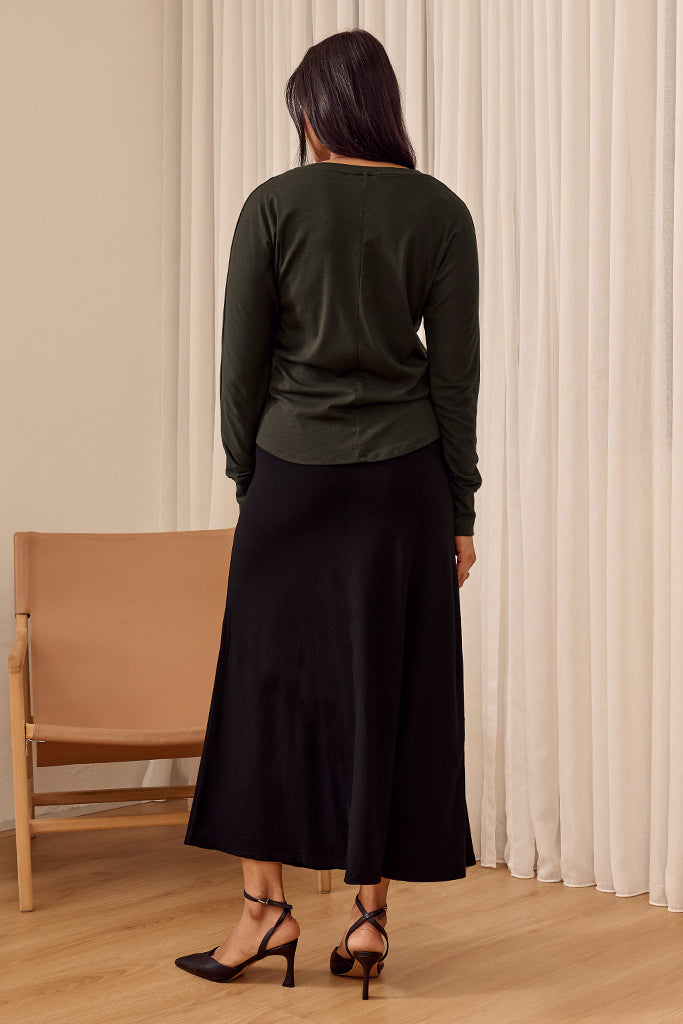 Nell Dolman Sleeve Knit Top - Deep Forest
