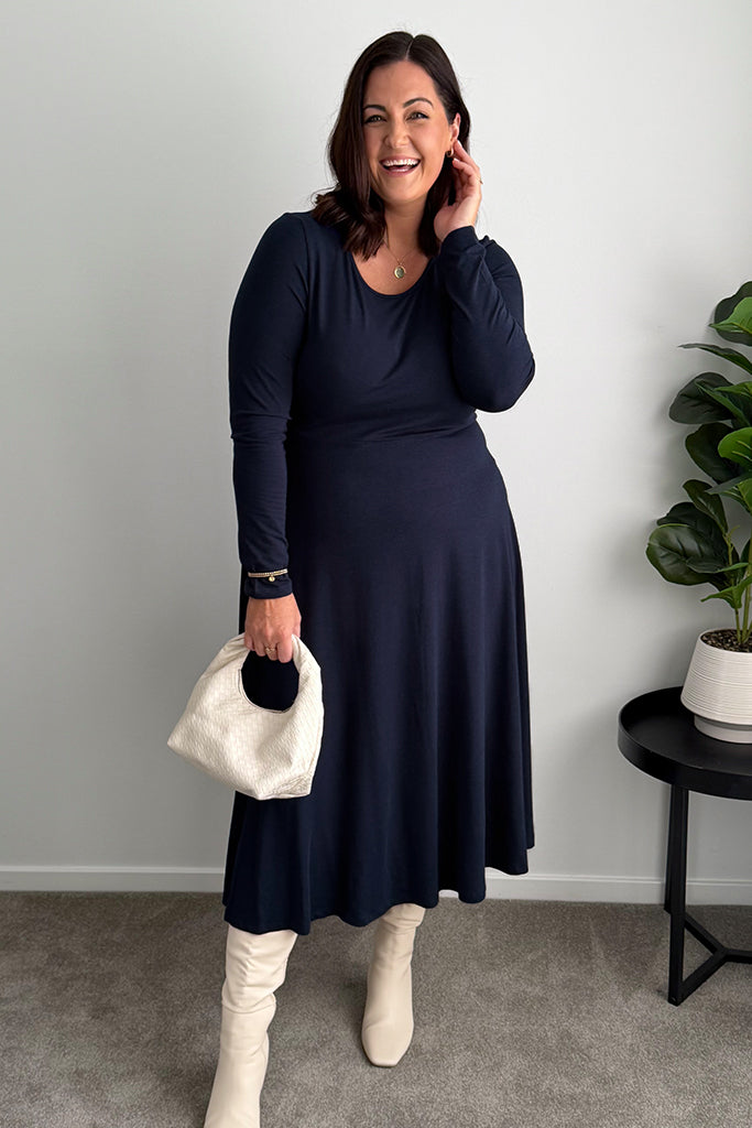 Olivia Dress - Dark Navy