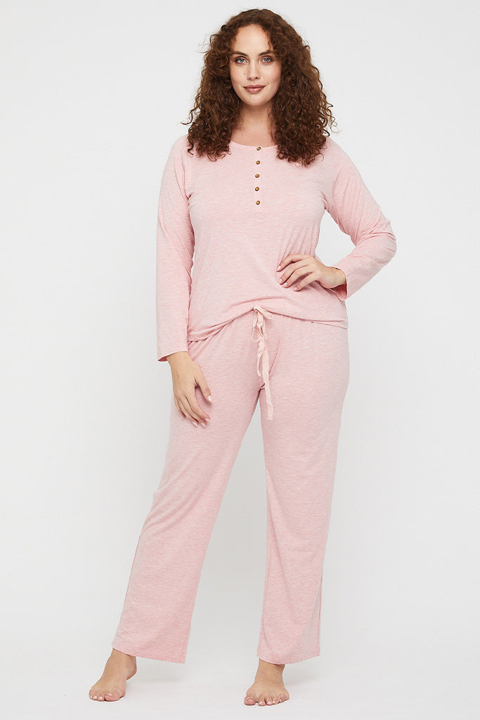 Henley PJ Set - Rose