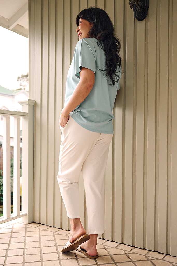 French Terry Pax Tee - Aquamarine