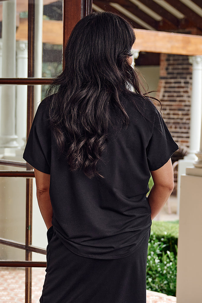 French Terry Pax Tee - Black