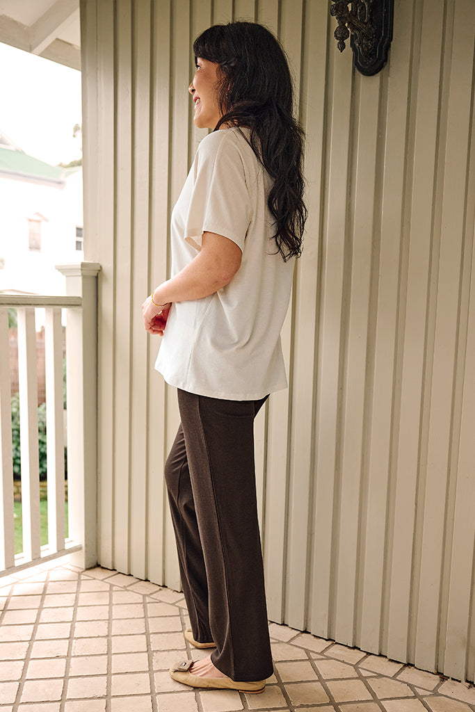 Bamboo Linen Pax Tee - Bone